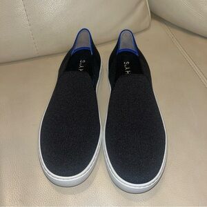 Brand New Rothy's Black and Blue Slip-On Flats 7.5